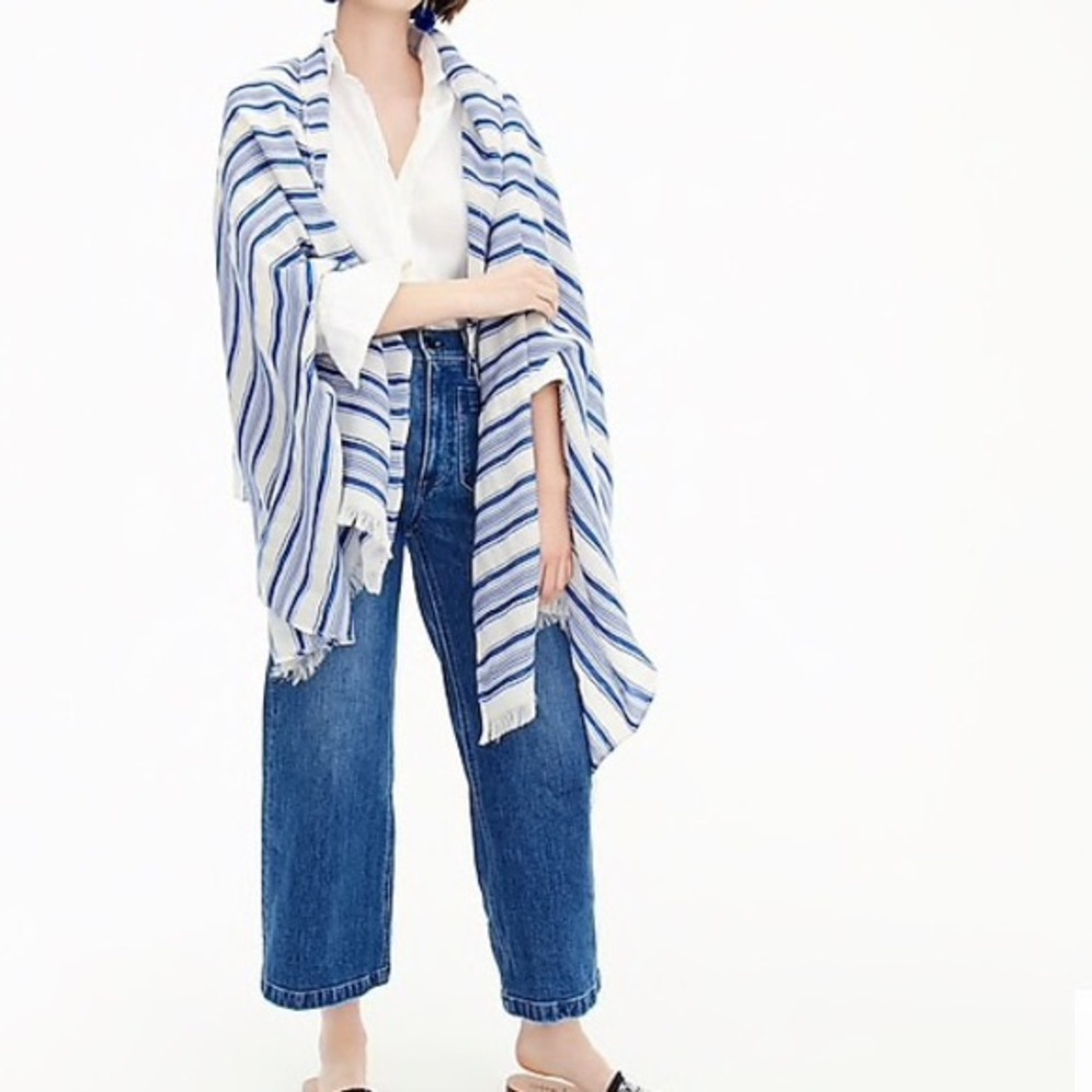 JCrew lightweight cape shawl with arm holes NWOT